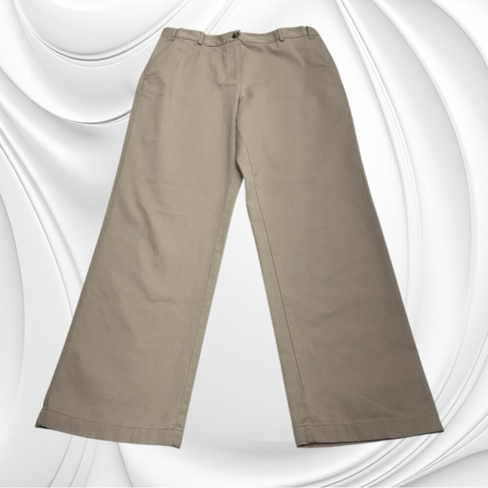 L.L. BEAN Women’s 10 CLASSIC FIT Khaki Pants PERFECT FIT WAISTBAND - Picture 2 of 4